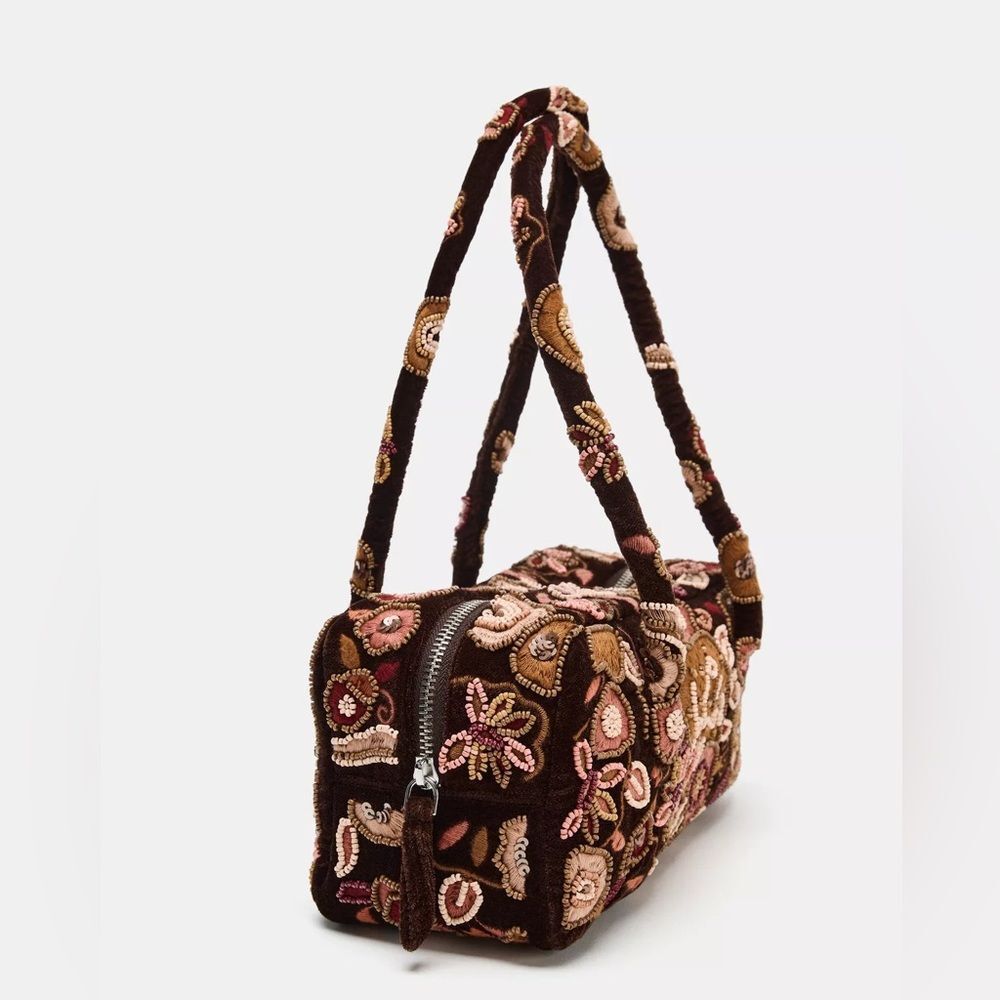 ZARA EMBROIDERED SHOULDER BAG - Picture 5 of 7